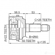 Шрус граната FEBEST 6E HDYG 4056111037561 0310eua50 179957925 - Изображение 2
