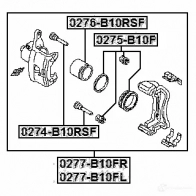 Тормозной суппорт FEBEST 4056111121239 JA 93W25 1424942700 0277b10fr - Изображение 2