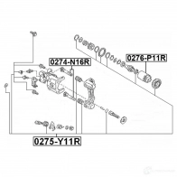 Ремкомплект суппорта FEBEST 0275y11r XB 403 4056111048468 3822419 - Изображение 2