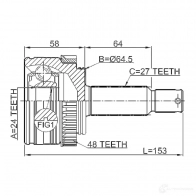 Шрус граната FEBEST 1210ix35a48 MJ1F UFD 3824062 4056111092225 - Изображение 2