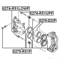 Ремкомплект суппорта FEBEST 4056111048444 VEDJ LF 0275r51f 3822415 - Изображение 2