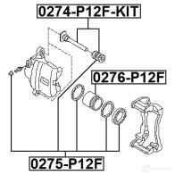 Ремкомплект суппорта FEBEST 4056111021584 0275p12f OPY SU 3822413 - Изображение 2