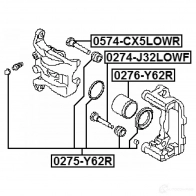 Поршень тормозного суппорта FEBEST 0276y62r JZO90 MU 1439059833 - Изображение 2