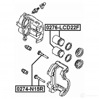 Поршень тормозного суппорта FEBEST 0276lcd22f 3822437 6KC QE1R 4056111112893 - Изображение 2
