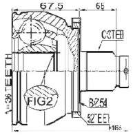 Шрус граната FEBEST 1210cmata52 3824058 CN4O GC 4056111092218 - Изображение 2