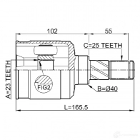 Шрус граната FEBEST 0211b15lh 3821932 4056111085425 XPWR ZW0 - Изображение 2