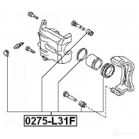 Ремкомплект суппорта FEBEST 0275l31f 3822409 4056111065861 HUE35 J - Изображение 2