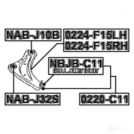 Рычаг FEBEST 3822300 4056111076904 1C94Z T7 0224f15lh - Изображение 2