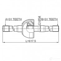 Приводной вал FEBEST 4056111077000 3822008 0214y61rh WER 5M1N - Изображение 2