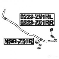 Стойка стабилизатора, тяга FEBEST 3822286 O LBCC 4056111084145 0223z51rl - Изображение 2