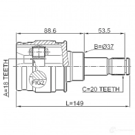 Шрус граната FEBEST 3820887 4056111076485 DU KF2VJ 0111aca33r - Изображение 2