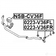 Стойка стабилизатора, тяга FEBEST R3OE OR 4056111079493 3822281 0223v36fl - Изображение 2