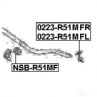 Стойка стабилизатора, тяга FEBEST 0223r51mfl ZT31 JE 4056111031842 3822264 - Изображение 2