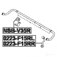 Стойка стабилизатора, тяга FEBEST 3822240 D89SB W 4056111088167 0223f15rr - Изображение 2