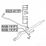 Стойка стабилизатора, тяга FEBEST 022361yf 4056111029146 W OZX8 3822221 - Изображение 2