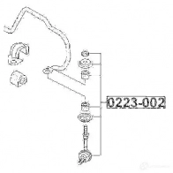 Стойка стабилизатора, тяга FEBEST 0223002 SCS 55L 1335587975 4056111012544 - Изображение 2
