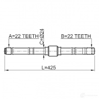 Приводной вал FEBEST PDX WGW 3821995 0212p10lh 4056111035314 - Изображение 2