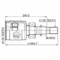 Шрус приводного вала, комплект FEBEST 1424948838 V0Z RT3F 0211r52vq35rh 4056111129822 - Изображение 2