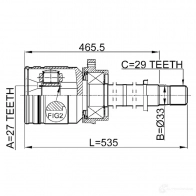 Шрус граната FEBEST 3821951 0211j31rh PM2 I2 4056111059068 - Изображение 2