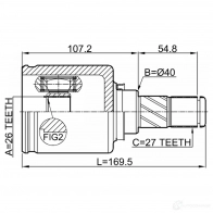 Шрус приводного вала, комплект FEBEST 1438918413 0211t32cvtlh CV HDO - Изображение 2