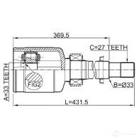 Шрус граната FEBEST 0211j10erh 3821949 4056111092133 CQQ 39 - Изображение 2