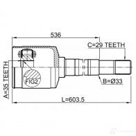 Шрус приводного вала, комплект FEBEST A MBU6L 1437434963 0211qr25mtrh - Изображение 2