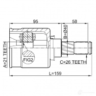 Шрус граната FEBEST 4056111043425 3821957 XS P3N 0211k12 - Изображение 2