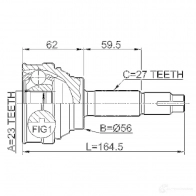 Шрус граната FEBEST 0210019 4056111035154 3821853 EE B4UL - Изображение 2