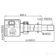 Шрус приводного вала, комплект FEBEST 0211j32vq25rh UCV 1DAG 1270588606 4056111118345 - Изображение 2