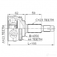 Шрус граната FEBEST 3821875 O4N KG8 4056111058221 0210072a44 - Изображение 2