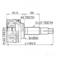 Шрус граната FEBEST 0210051a44 3821862 L7 M334 4056111035833 - Изображение 2