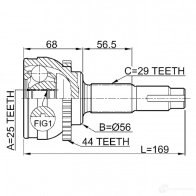 Шрус граната FEBEST 3821872 E IHLLPN 0210069a44 4056111037455 - Изображение 2
