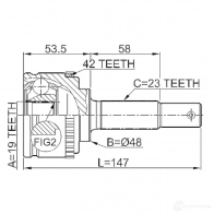 Шрус граната FEBEST 4056111035116 0210043a42 3821860 ZE ZOXVZ - Изображение 2