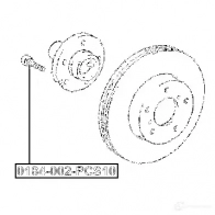 Шпилька колеса FEBEST 1436948026 0184002pcs10 E7 9856 - Изображение 2