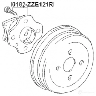 Ступица колеса FEBEST 4056111079363 0182zze121r 1 FUZWK 3821732 - Изображение 2