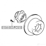 Шпилька колёсная pcs 10 FEBEST 1436948161 0184003PCS10 8O85NL NXYYX 63 - Изображение 2