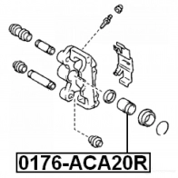 Поршень тормозного суппорта FEBEST 3 61ZL3 4056111074269 3821588 0176aca20r - Изображение 2