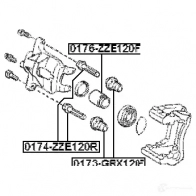 Поршень тормозного суппорта FEBEST J 1JBPY5 3821635 4056111085494 0176zze120f - Изображение 2