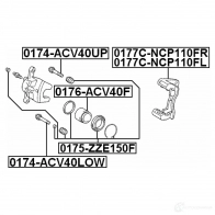Ремкомплект суппорта FEBEST E2 8NA 4056111048949 0175zze150f 3821586 - Изображение 2