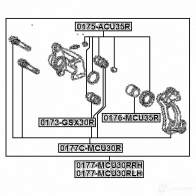 Тормозной суппорт FEBEST 0177mcu30rlh 4056111117348 1270587768 X43X PP - Изображение 2