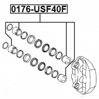 Поршень тормозного суппорта FEBEST IC3QXN B 3821628 0176usf40f 4056111103396 - Изображение 2
