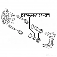 Поршень тормозного суппорта FEBEST 0176agv10fkit 4056111096117 3821599 Y TRYS23 - Изображение 2