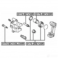Поршень тормозного суппорта FEBEST 3821619 0176mcv20r 4056111085616 UYD6PT G - Изображение 2