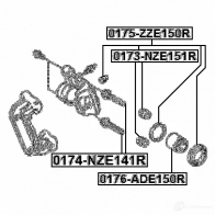 Поршень тормозного суппорта FEBEST 4056111096049 0176ade150r 6M GR5 3821595 - Изображение 2