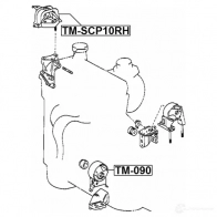 Подушка двигателя, опора FEBEST tmscp10rh 4056111108476 3829944 P6CS2 E - Изображение 2