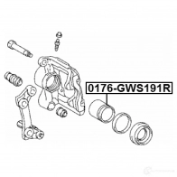 Поршень тормозного суппорта FEBEST 3821609 0176gws191r BAZ W7 4056111105000 - Изображение 2