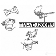 Подушка двигателя, опора FEBEST 4056111108698 3829964 tmvdj200rr YUF1O N - Изображение 2