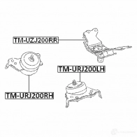 Подушка двигателя, опора FEBEST 1270617186 3A5F2 7 tmurj200lh 4056111120904 - Изображение 2