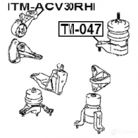 Подушка двигателя, опора FEBEST 4056111085807 tmacv30rh PNY1E 92 3829896 - Изображение 2