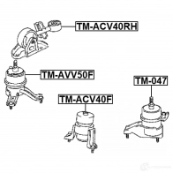 Подушка двигателя, опора FEBEST VO K3740 1437426369 tmavv50f - Изображение 2